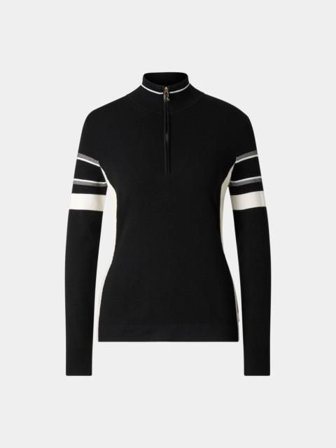 BOGNER Lari Virgin Wool Sweater in Black and White