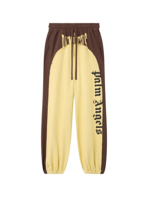 Palm Angels Vintage Logo Loose Sweatpants "Brown / Light Yellow" PAMCH003FL001 6019