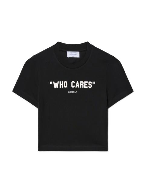 Black Who Cares T-shirt