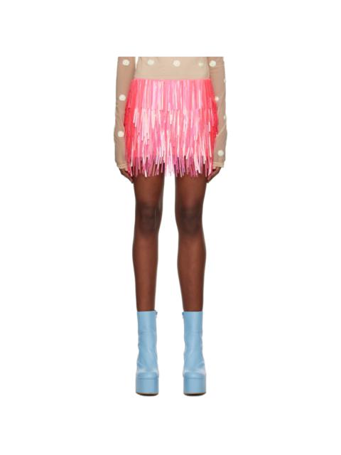 Sportmax Pink Sequinned Miniskirt