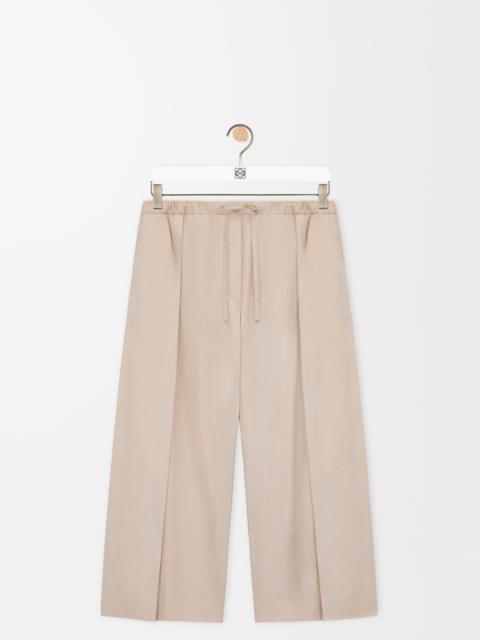 Loewe Cropped elasticated trousers in cotton