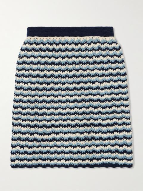 ESCVDO Naplo Crocheted Cotton Mini Skirt