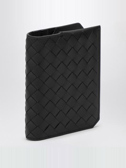 Bottega Veneta Black Intrecciato vertical card holder