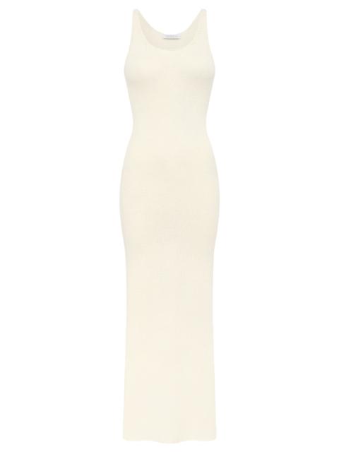 GABRIELA HEARST Nyra Knit Maxi Dress in Off White Mulberry Silk