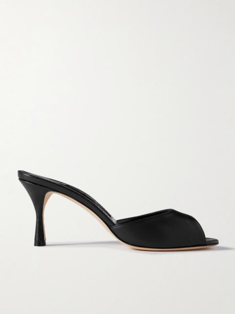 Manolo Blahnik Jada 70 Leather Mules