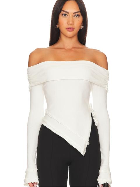GUIZIO Soler Fold Over Knit Top