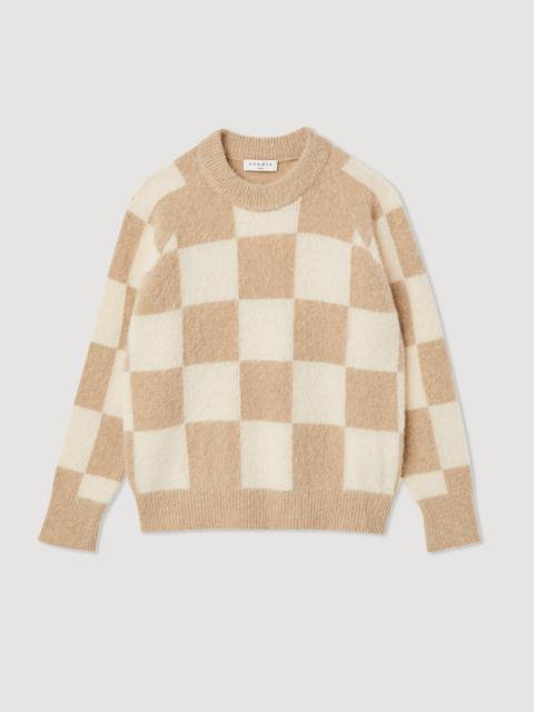 Sandro Checkered knit sweater