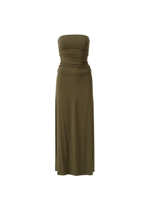 MELISSA ODABASH RAE OLIVE DRESS