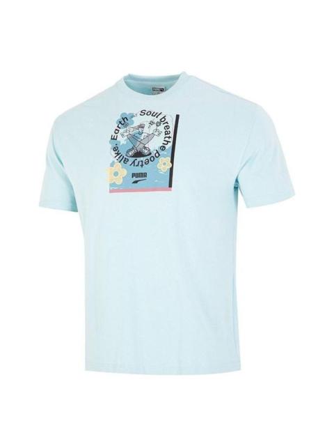 PUMA Downtown Graphic T-Shirt 'Blue' 537739-30