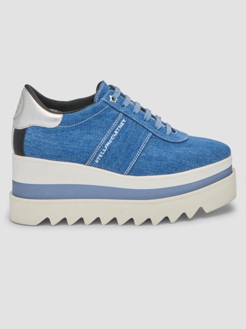 Stella McCartney Women's Sneakelyse 80MM Vintage Washed Denim Sneakers - Blue Denim