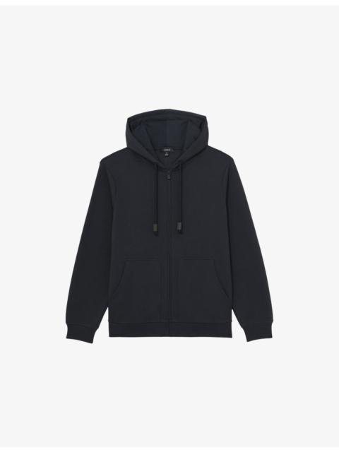 REISS Howel Zip-Up Cotton-Jersey Hoody