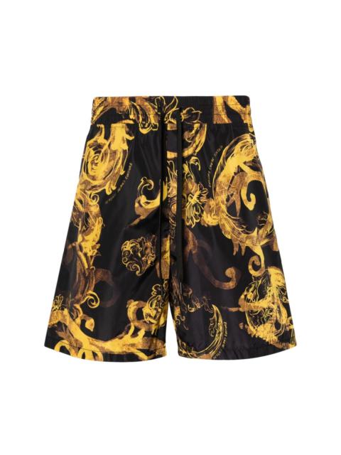Baroccoflage-print elasticated-waistband shorts