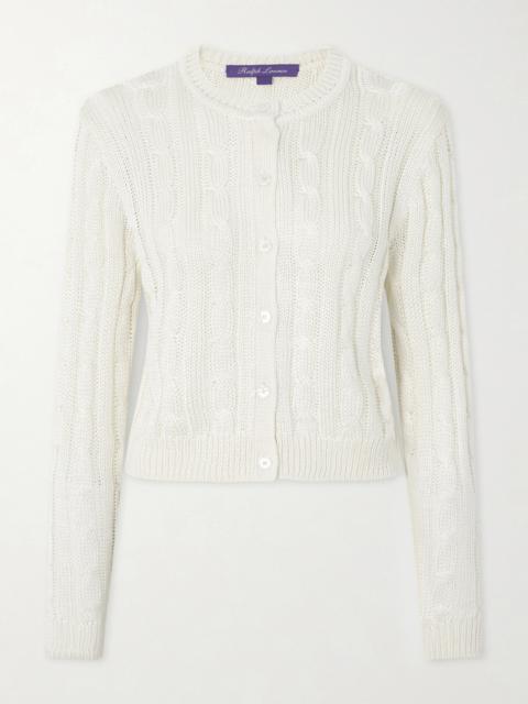 Ralph Lauren Cable-knit Silk Cardigan