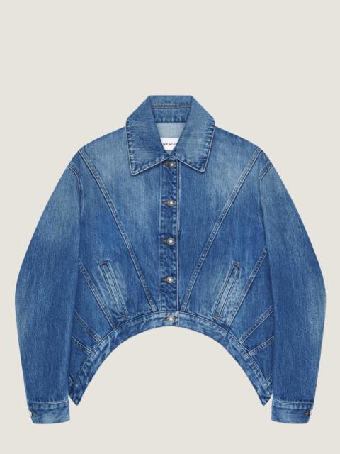 Givenchy TRAPEZE JACKET IN MEDIUM BLUE DENIM