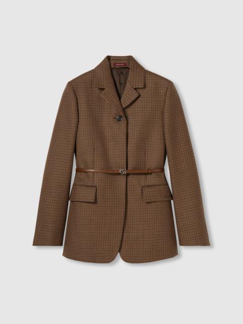 GUCCI Embroidered houndstooth wool jacket