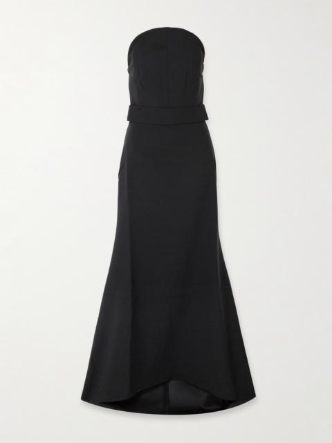 SOLACE LONDON Ember Belted Crepe Maxi Dress