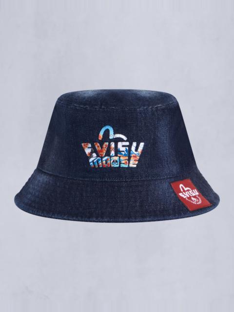 MOOSE KNUCKLES EVISU X MOOSE DENIM BUCKET HAT