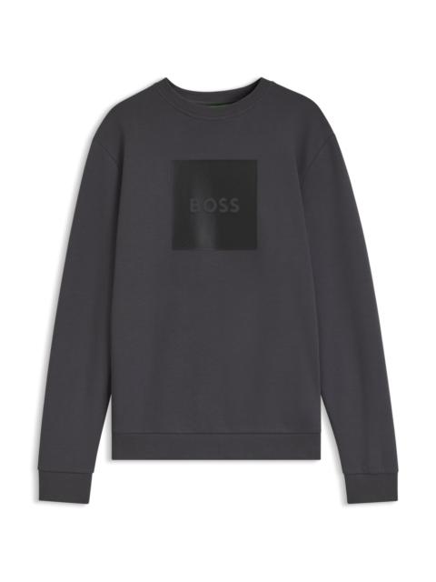 BOSS STRETCH-COTTON CREWNECK SWEATSHIRT