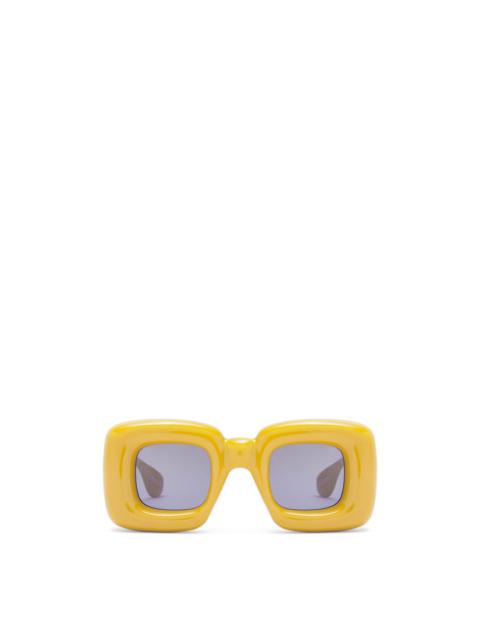 Inflated rectangular sunglasses in acetate