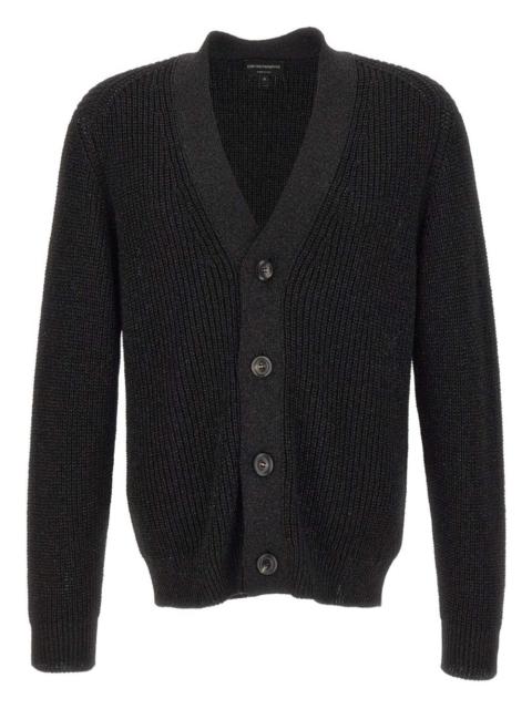 EMPORIO ARMANI button-fastening V-neck cardigan
