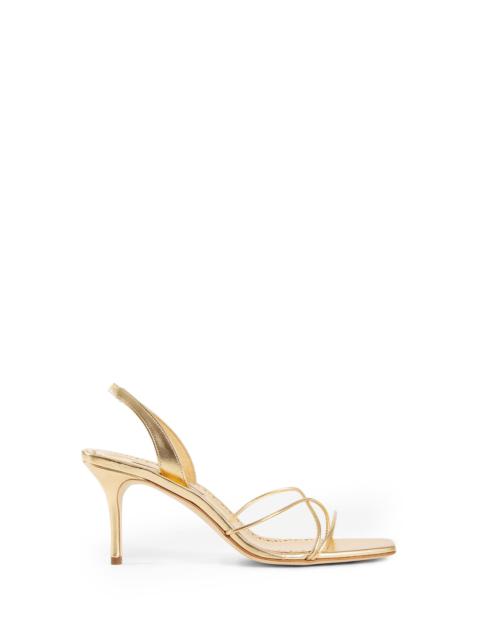 MANOLO BLAHNIK WOMAN GOLD SANDALS