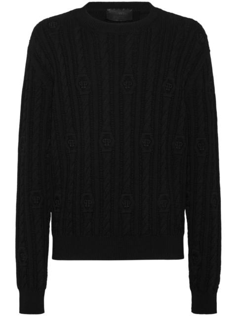 PHILIPP PLEIN logo-embroidered jumper
