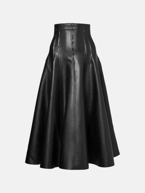 NORMA KAMALI Grace faux leather midi skirt
