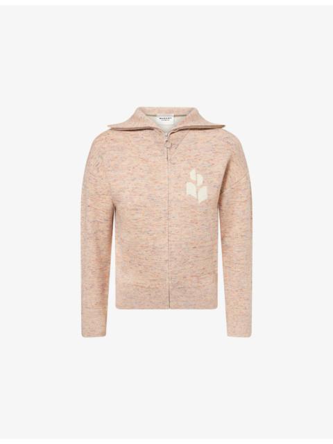 Isabel Marant Étoile Koxy Intarsia-Logo Knit Cardigan