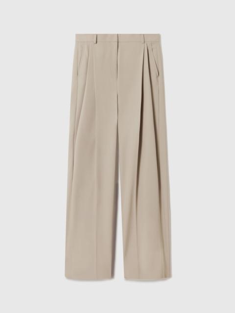 Stella McCartney Pleated Straight Wool Trousers