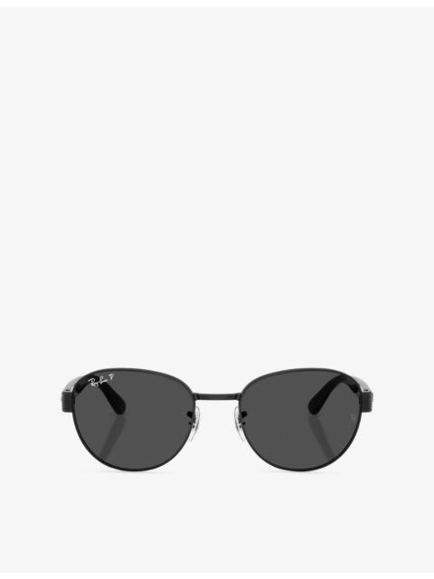 Ray-Ban RB3766CH Round-Frame Acetate Sunglasses