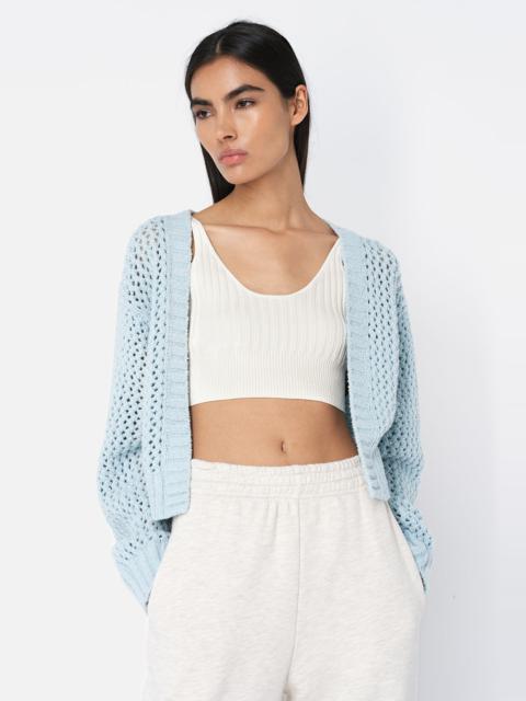 FOAM BOUCLE CROPPED CARDIGAN