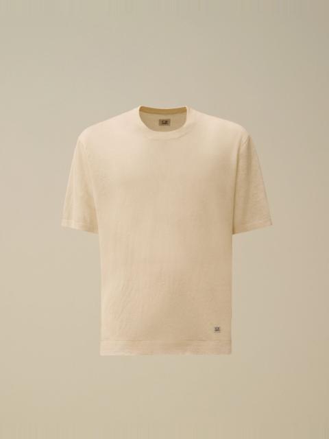 C.P. Company Linen Short Sleeve Crewneck Sweater