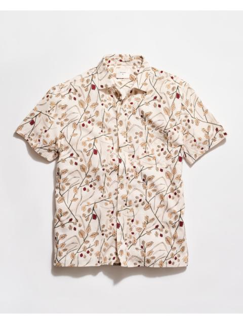 Billy Reid Short Sleeve Textural Sea Oat Treme Shirt