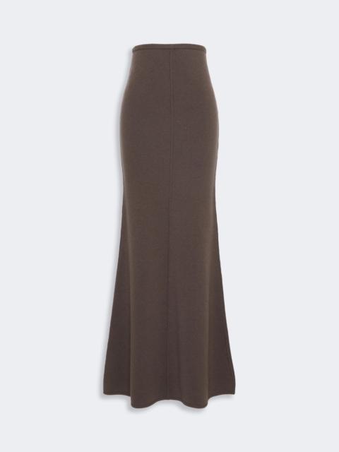 Max Mara PIUMA Wool and cashmere yarn skirt - MUD