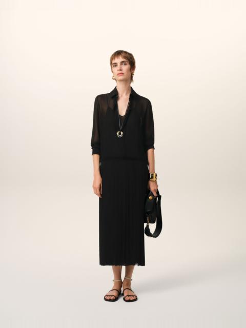 ワンピース AMI PARIS PLEATED MIDI DRESS AMI Paris BLACK PLEATED MIDI DRESS | REVERSIBLE