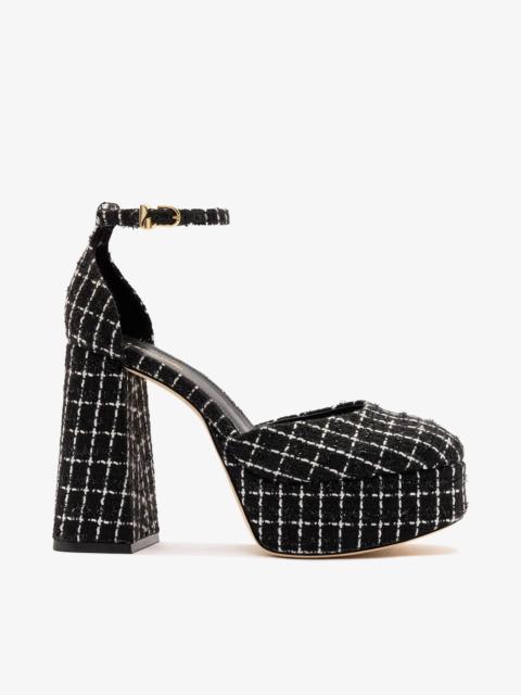Larroudé Ari Platform Pump Black Tweed