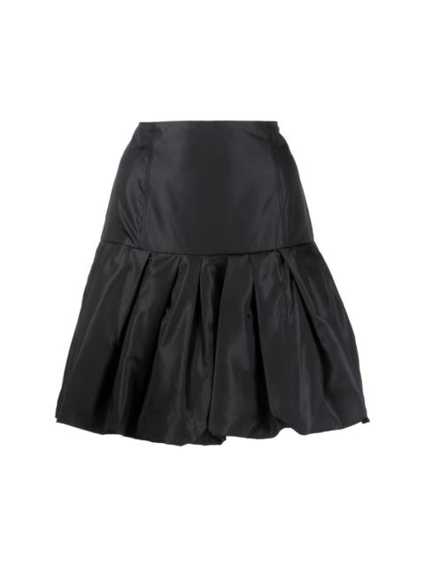 high-waisted ruffle-hem skirt