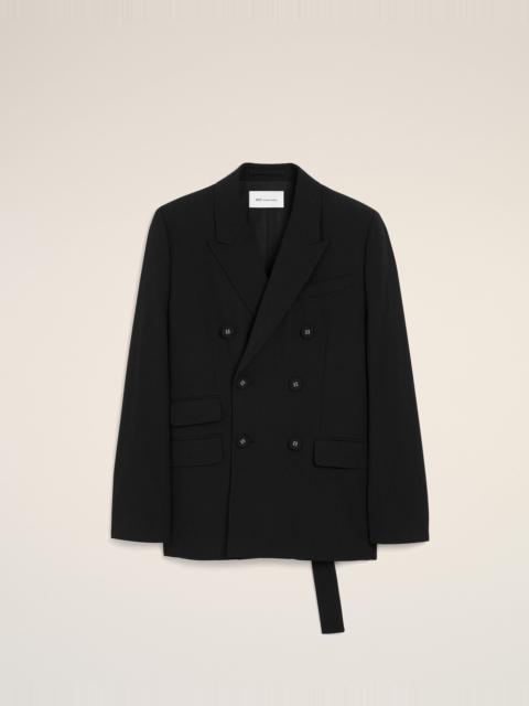 AMI Paris BLACK DOUBLE BREASTED WOOL BLAZER