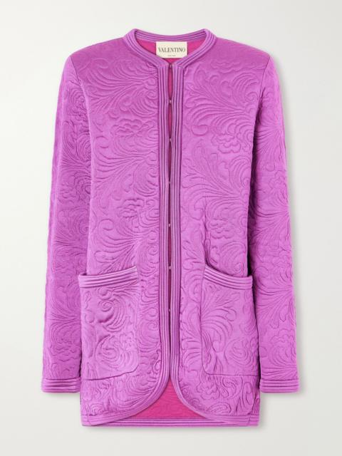 Valentino Jacquard-knit jacket Purple