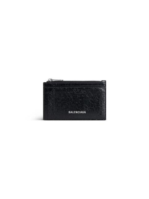 BALENCIAGA Men's Superbusy Long Coin And Card Holder  in Black