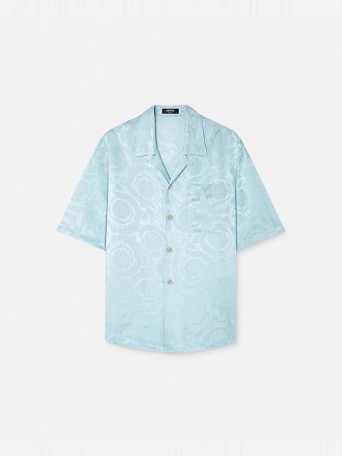 VERSACE Barocco Jacquard Silk-Blend Shirt