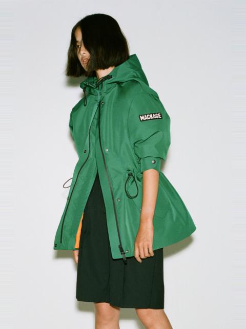 MACKAGE CARRIE Short 2-in-1 rain parka with removable liner