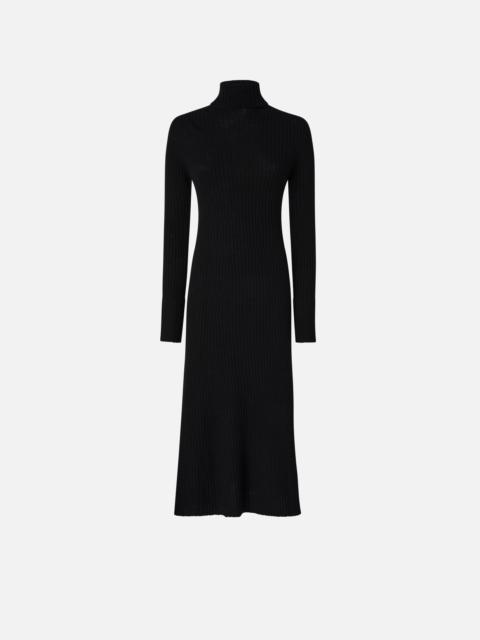 PINKO LONG RIBBED KNIT CASHMERE-BLEND DRESS