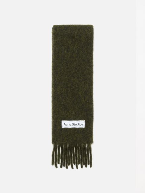Acne Studios Skinny mohair scarf - Forest green