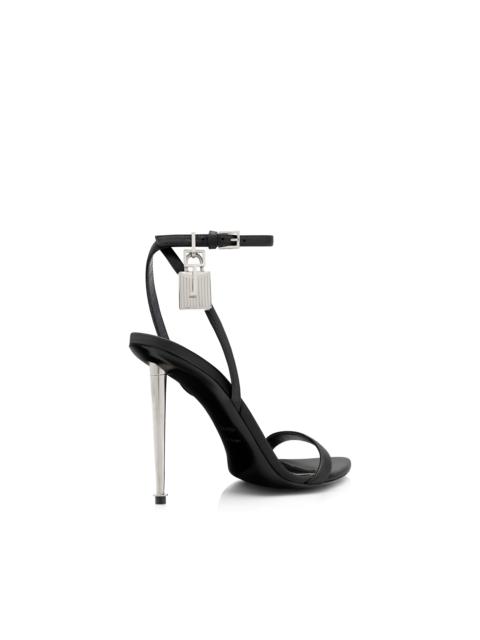 TOM FORD SHINY LEATHER PADLOCK POINTY NAKED SANDAL