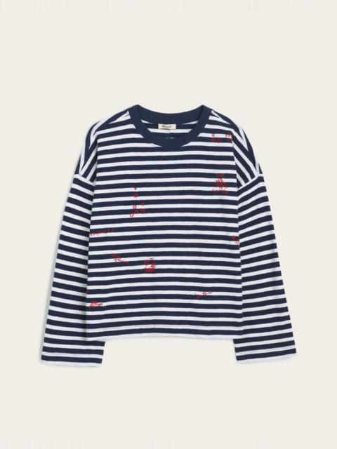 Madewell Easy Crewneck Long-Sleeve Tee in Sunday Slub