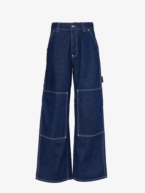 S-Wave cargo-pocket straight-leg jeans