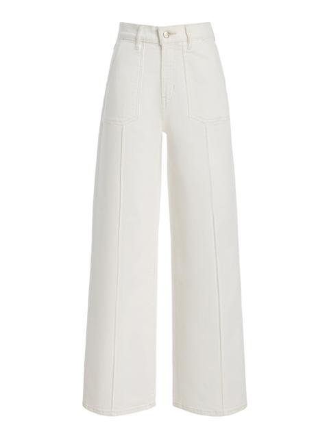 FRAME Le Slim Stretch Mid-Rise Palazzo Jeans
