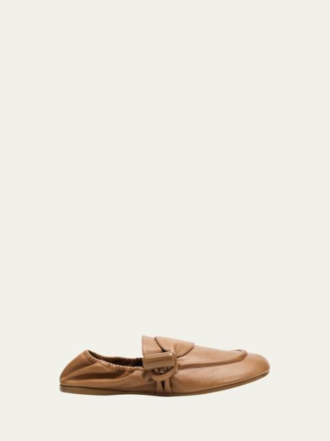 Loewe Toggle Leather Loafers