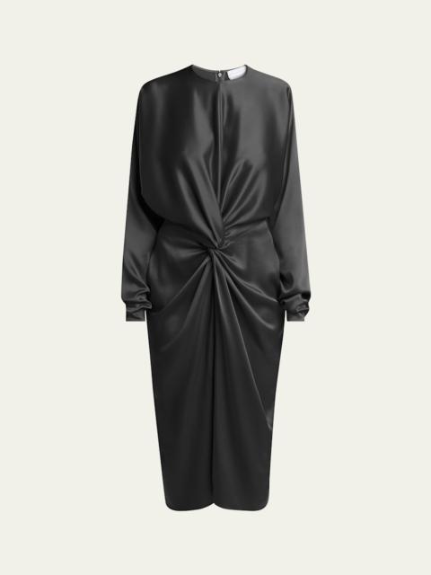 Stella McCartney Twist-Front Satin Dress